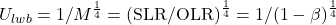 \lbtb =  1/\fourthroot{\ltr} = \fourthroot{(\SLR/\OLR)} = 1/\fourthroot{(1-\lea)}