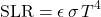 Rendered by QuickLaTeX.com \begin{equation*} \SLR = \emis \, \sigma \, T^4 \end{equation*}