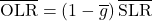 \begin{equation*} \xglob\OLR = \left(1 - \ngheg\right) \xglob\SLR \end{equation*}