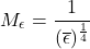 \begin{equation*} M_\emis =  \frac{1}{ (\emisgg)^\frac{1}{4} } \end{equation*}