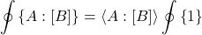 \begin{equation*} \osumw{A}{B} = \exw{A}{B} \osum{1} \end{equation*}