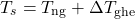 \begin{equation*} \tsurf = T_\mathrm{ng} + \Delta T_\mathrm{ghe} \end{equation*}