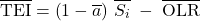 \begin{equation*} \xglob\TEI = \left(1-\albedog\right)\,\xglob\isi \;-\; \xglob\OLR \end{equation*}