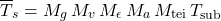 \begin{equation*} \tsurfg  = M_g\,M_v\,M_\emis \, M_\albedo \, M_\mathrm{tei} \, T_\mathrm{sub} \end{equation*}